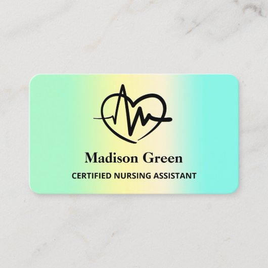 Aangepaste QR Nursing CNA Visitekaartje (Voorkant)