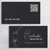 Aangepaste QR Premium Bartender Contactkaartje