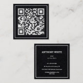 Aangepaste QR Premium Vierkante Visitekaartje (Voorkant / Achterkant)