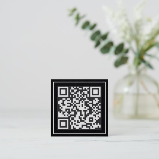 Aangepaste QR Premium Vierkante Visitekaartje (Staand voorkant)