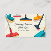 Aangepaste QR-reiniging Visitekaartje (Voorkant)