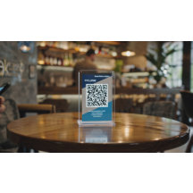 Aangepaste QR Review Tafel Sign met Logo