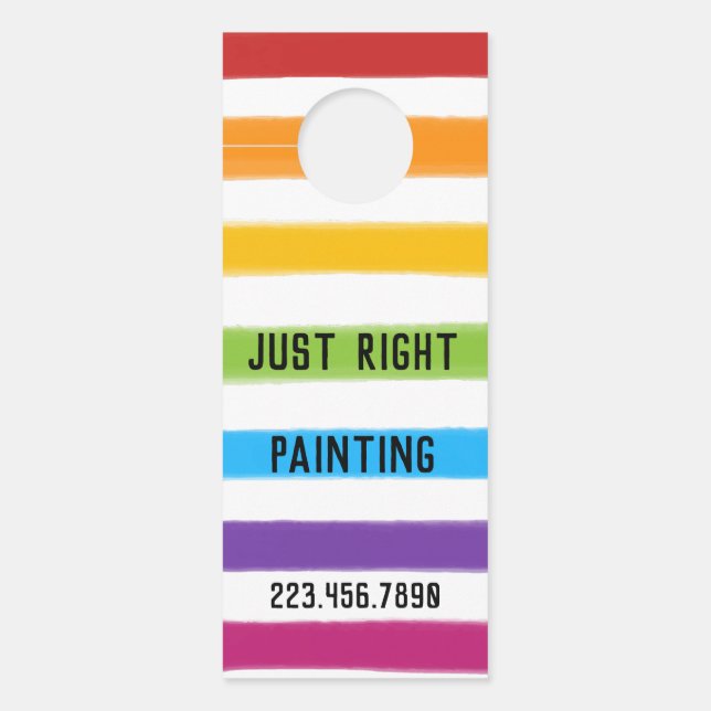 Aangepaste QR-schilder Deurhanger (Voorkant)