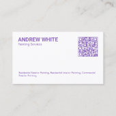 Aangepaste QR-schilder Visitekaartje (Achterkant)