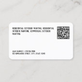 Aangepaste QR-schilder Visitekaartje (Achterkant)