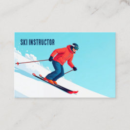 Aangepaste QR Ski Instructor Visitekaartje