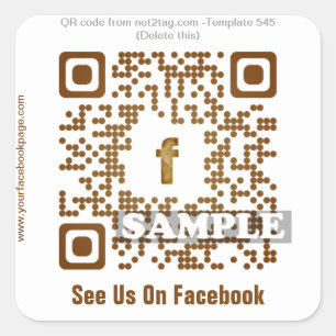 Aangepaste QR-sticker (QR-code sjabloon 545) Vierkante Sticker