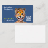 Aangepaste QR van Face Painter Visitekaartje (Voorkant / Achterkant)