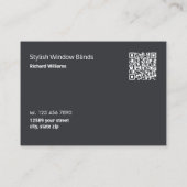 Aangepaste QR-vensterblinds Visitekaartje (Achterkant)