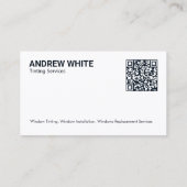 Aangepaste QR-venstertint Visitekaartje (Achterkant)