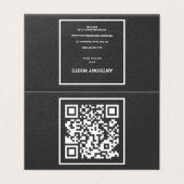 Aangepaste QR Visitekaartje (Buitenkant ongevouwen)