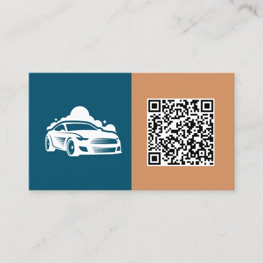 Aangepaste QR voor Autodetailing Visitekaartje (Voorkant)