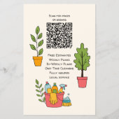 Aangepaste QR voor schoonmaakdiensten van huizen Flyer (Achterkant)