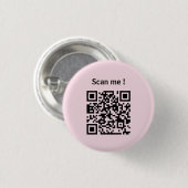 aangepaste qr-website promotieroze button (Voorkant /achterkant)