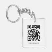 Aangepaste QR-websitekoppeling Minimalistisch acry Sleutelhanger (Voorkant Links)