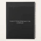 Aangepaste Queen Bee en Crown Script Handtekening  Planner (Achterkant)