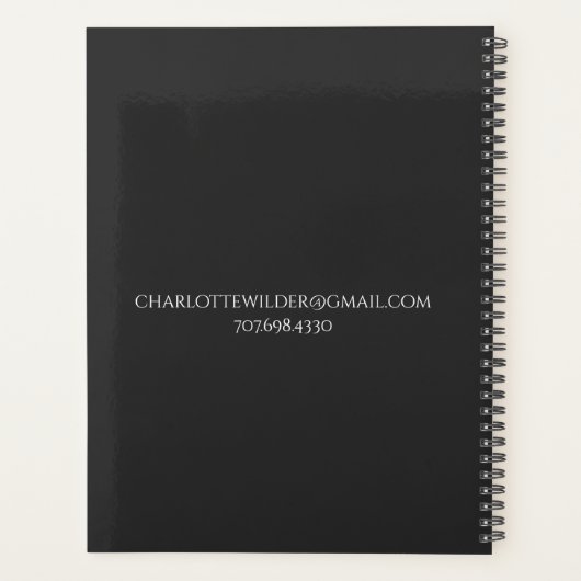 Aangepaste Queen Bee en Crown Script Handtekening  Planner (Achterkant)