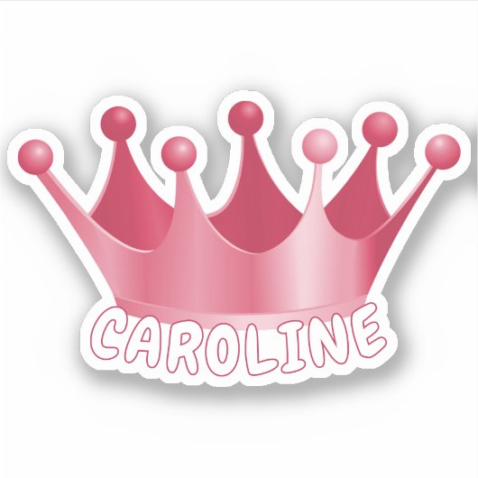 Aangepaste  Queen of Princess Crown Sticker (Voorkant)