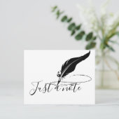 Aangepaste quill-pen briefkaart (Staand voorkant)