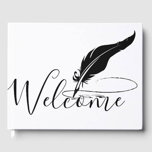 Aangepaste quill-pen gastenboek (Voorkant)