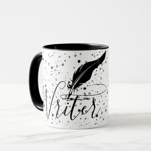 Aangepaste quill pen mok (Voorkant links)