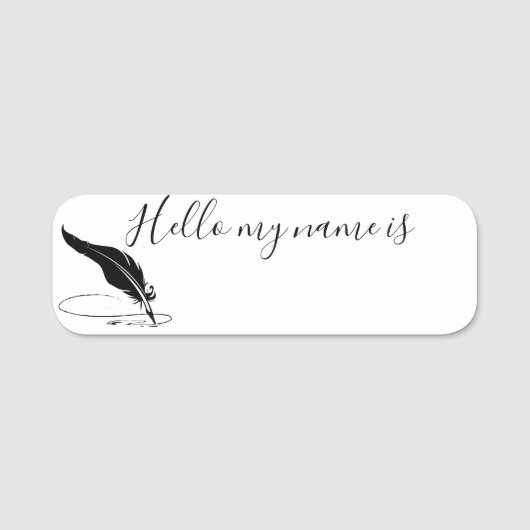 Aangepaste quill-pen naamplaatje (Voorkant)