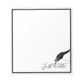 Aangepaste quill-pen notitieblok (Voorkant)