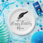 Aangepaste quill-pen papieren bordje (Feest)