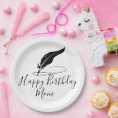 Aangepaste quill-pen papieren bordje (Feest)