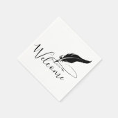 Aangepaste quill-pen servet (Hoek)