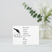 Aangepaste quill-pen visitekaartje (Staand voorkant)