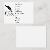 Aangepaste quill-pen visitekaartje (Voorkant / Achterkant)