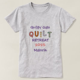 Aangepaste quilt retreat t-shirt