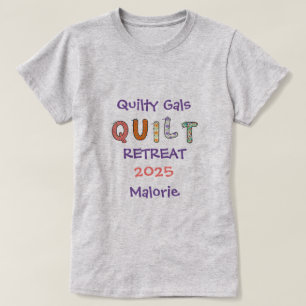 Aangepaste quilt retreat t-shirt