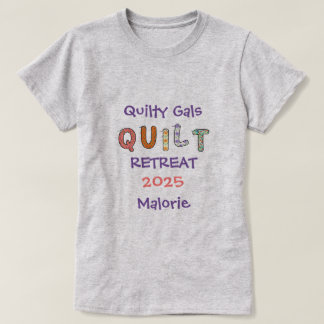 Aangepaste quilt retreat t-shirt