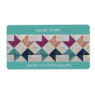 Aangepaste quilt-stickers etiket