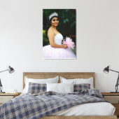 Aangepaste Quinceañera-foto Canvas Afdruk (Insitu (Slaapkamer))