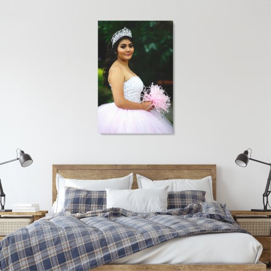 Aangepaste Quinceañera-foto Canvas Afdruk (Insitu (Slaapkamer))