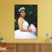 Aangepaste Quinceañera-foto Canvas Afdruk (Insitu (Woonkamer))