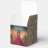 Aangepaste Quinceañera rode jurk  stijl Bedankdoosjes (Geopend)