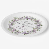 Aangepaste Quincenera Paarse Lila lentebloem Papieren Bordje (Gekanteld)