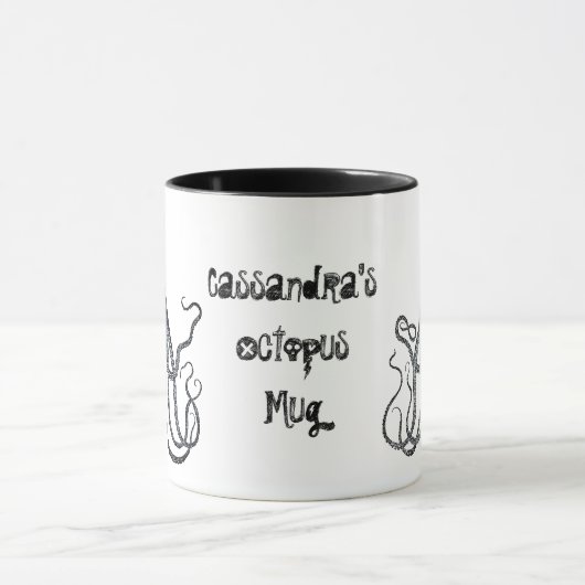 Aangepaste Quirky Octopus Mok (Midden)