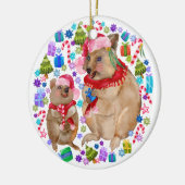 Aangepaste Quokka familie Keramisch Ornament (Links)