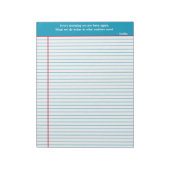 Aangepaste Quotation-laptop, Aqua & Red Notitieblok (Linkerzijde)