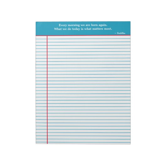 Aangepaste Quotation-laptop, Aqua & Red Notitieblok (Linkerzijde)