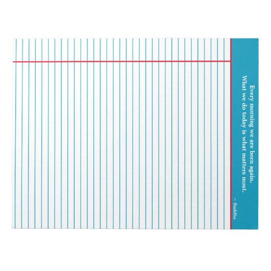 Aangepaste Quotation-laptop, Aqua & Red Notitieblok (Voorkant)