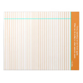 Aangepaste Quotation-laptop, Oranje & Aqua Notitieblok (Voorkant)