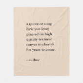 Aangepaste quote-afdruk fleece deken (Voorkant)