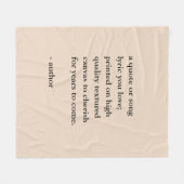 Aangepaste quote-afdruk fleece deken (Voorkant (Horizontaal))
