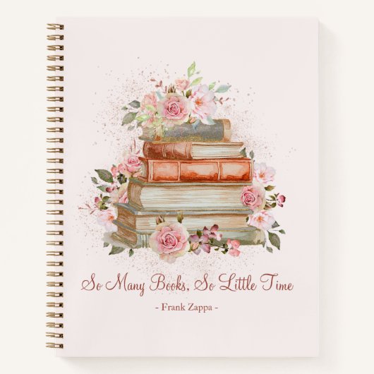 Aangepaste Quote Boeken en  Roze Rozen (Voorkant)